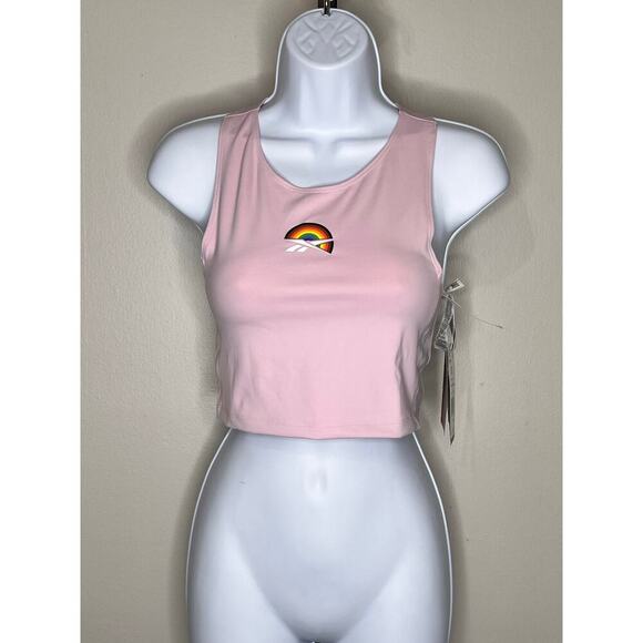 Top Reebok TS Pride Crop Active Workout Tank NWT Size S - Picture 4 of 9